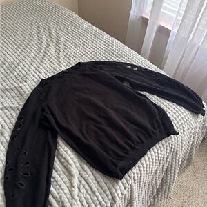 Vero Moda Black Sweater with Cut-Out Sleeves